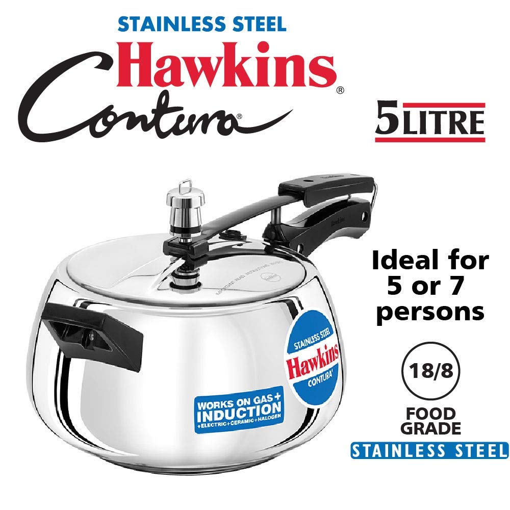 Hawkins B85 8.0 Liter Stainless Steel Pressure Cooker